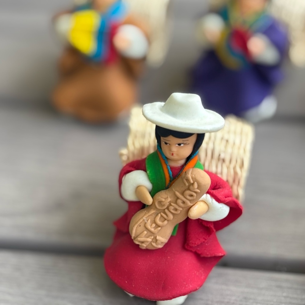 Colorful Ecuadorian Figurine napkin holders